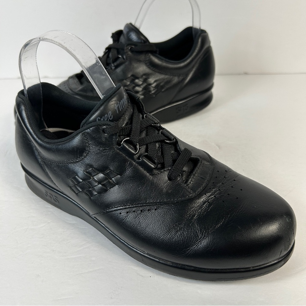 SAS Classic Black Leather Derbys Woman’s 9